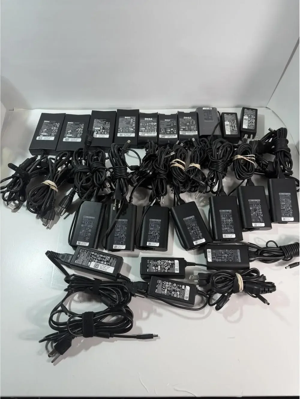 Lot of 21 Dell Laptop AC Adapters Power Supplies Mixed 45W 65W 90W 130W OEM
